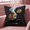 Funny Hamster Cushion Cover Multi-Scene Pillow Cover for Home & Car - Reversible, Soft & Durable for Daily Use