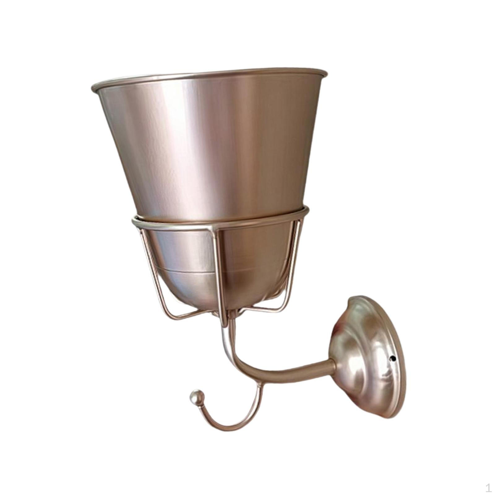 

Подвесной контейнер для настенного декора Легкая установка Органайзер Искусственные растения в ванной комнате золотой