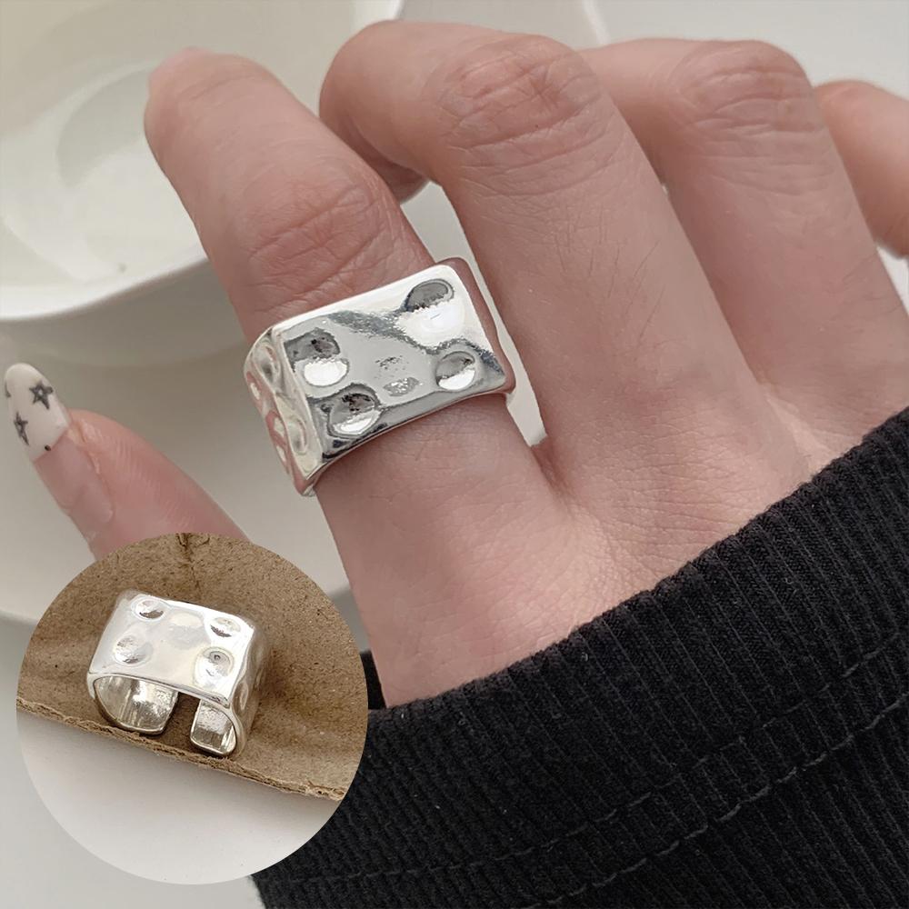 PANJBJ 925 Sterling Silver Irregular Geometry Ring for Women Versatile Minimalism  Accessories Jewelry Party Gift Dropshipping