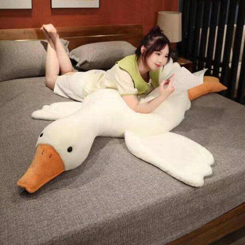 Big Goose Plush Toy Goose Hug Goose Soft Toy Home Decro Birthday Gift Stuffed Animal Toy for Kids Goose Plush Sleeping Hug Doll
