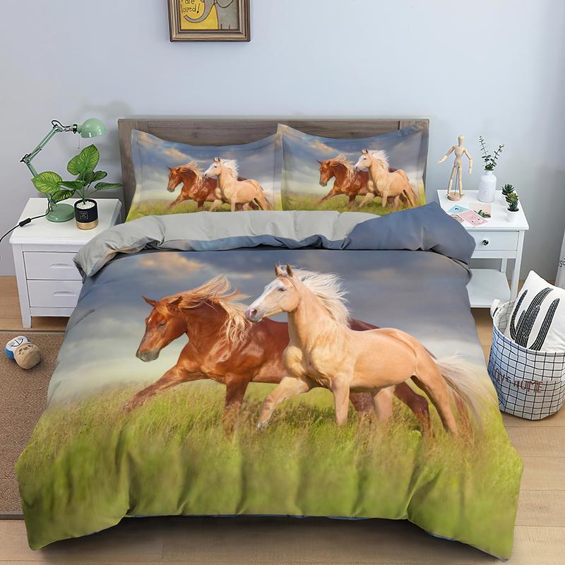 Comforter Horses Printed Twin Full Queen King Bedding Comforter Soft For Kids Boys Teens