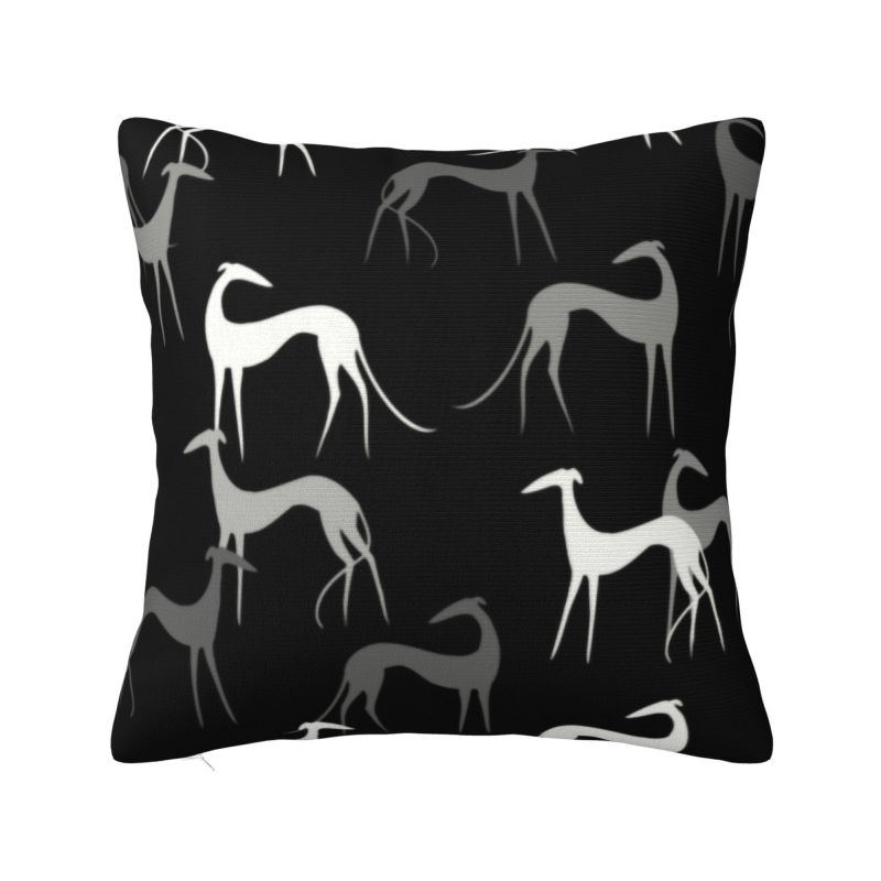 Custom Medieval Greyhound Cushion Cover Whippet Sighthound Dog Soft Luxury Pillows Decor Home