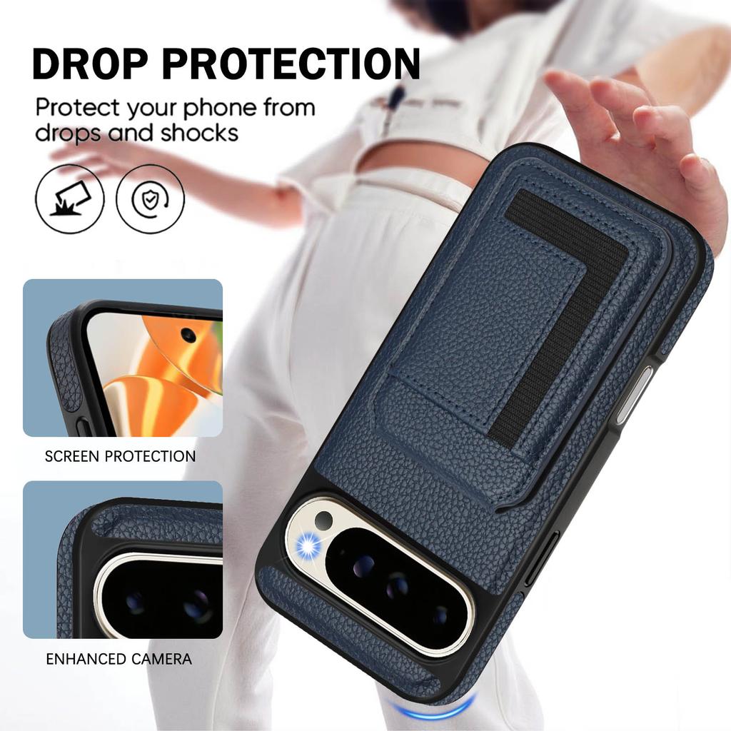 Wallet Case for Google Pixel 8 Pro Premium Leather Case Back Cover Magnetic Detachable with Trifold Wallet Card Holder Pocket for Google Pixel 9 Pro