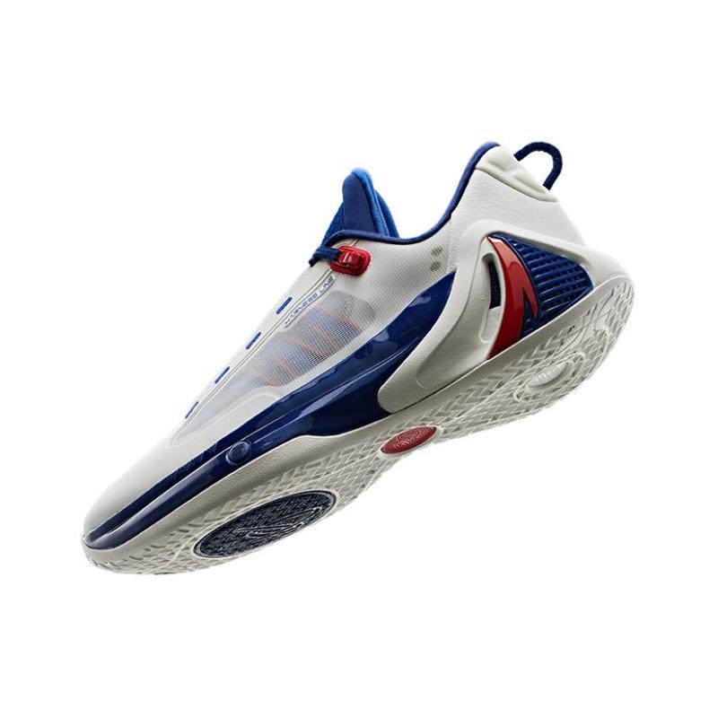 Anta GH4 Breathable And Lightweight Low top Basketball Shoes Men's White Blue Sneakers 912411103-7