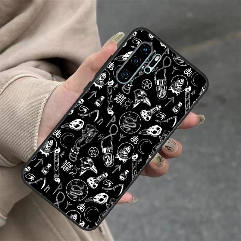 Raven Skull Case For Huawei P40 Lite P20 P30 Nova 11 Pro 9 10 SE 3i 7i 11i 5T Y60 Y61 Y70 Y90 Y91 Cover