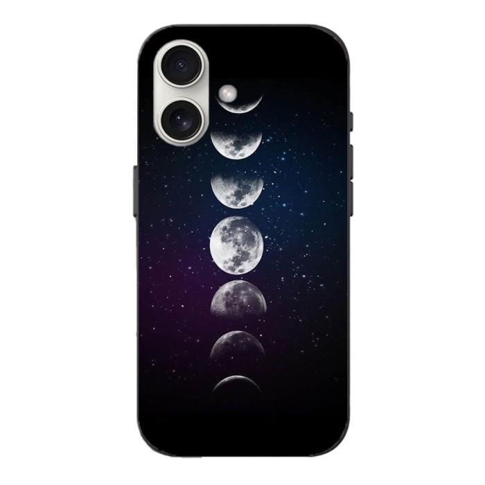 Hülle - iPhone - 16 Plus - Mond - Nacht - Stern - Weich