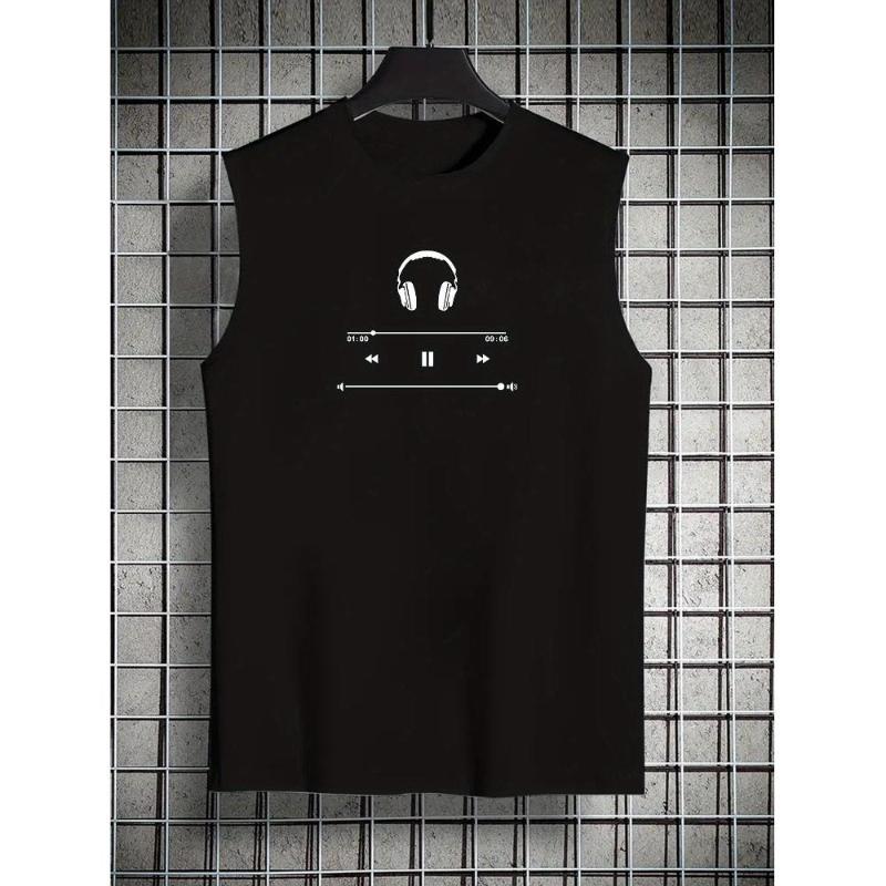 

Мужская летняя майка облегающего кроя из мягкого хлопка для повседневной носки XXL чёрный