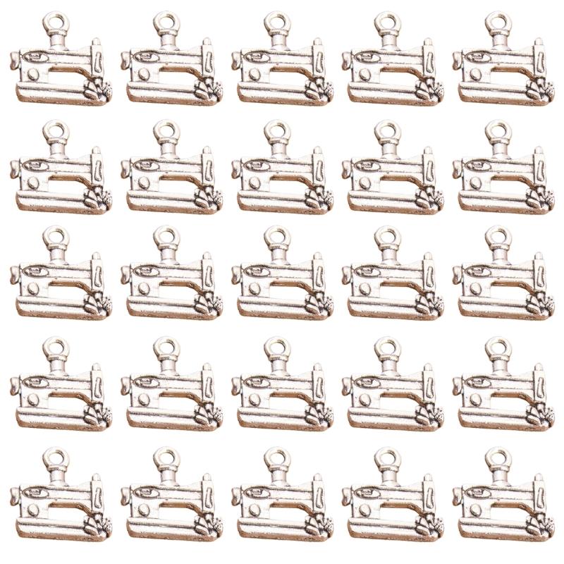 Pack of 30 Chic Silver Finished Antique Style Sewing Tools Pendants for Crafting Unique Jewelry and Accessories