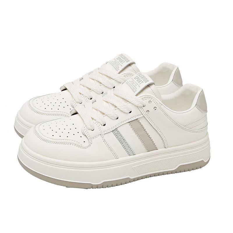 Leather Flat-soled White Shoes Children's Spring New Lightweight Soft-soled Single Shoes Casual Sports Shoes Board Shoes