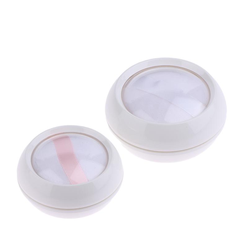 Loose Powder Box Containers Compact Empty Case White Portable Travel Storage Box With Sieve Powder Puff For Diy Makeup Powder