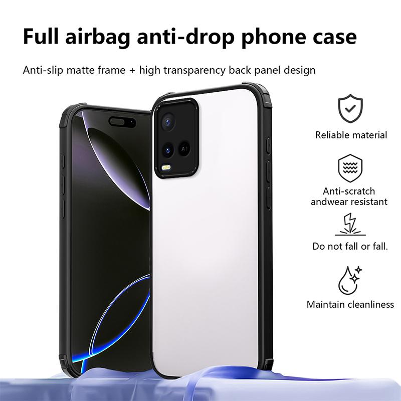 Luxury Transparent Shockproof Armor Case For VIVO Y20 Y20A Y20I Y20S Y20G Y21T Y21S Y28 Y29 Y29S Clear Bumper Hard Acrylic Cover