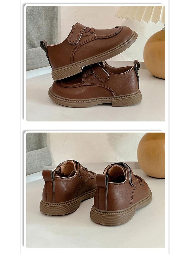Kinder-Leder-Schuhe mit weicher Sohle - Mädchen Frühling/Herbst Britischer Stil Lässig & Bequem Rutschfeste Lauflernschuhe für Kleinkinder