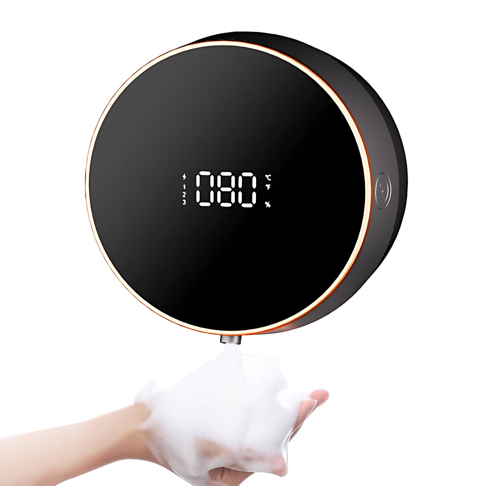 

Автоматический пенный дозатор для мыла для рук, бесконтактный, настенный, без сверления, 300 мл, многофункциональный, перезаряжаемый дозатор пенного мыла чёрный