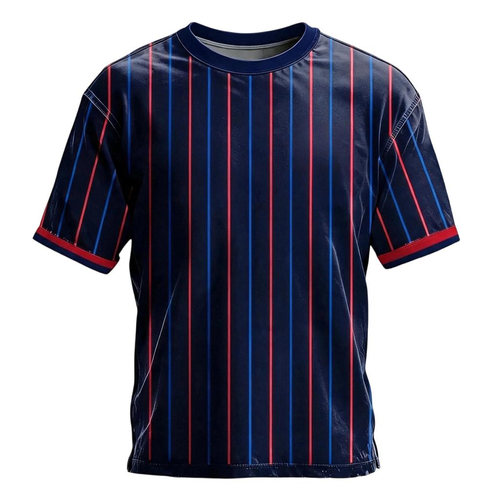 Men's Football Print Short Sleeve T-Shirt for Day Casual Wear