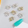 10Pcs Luxry Alloy Garland Bowknot Pearl Nail Art Charm 3D Zircon Wreath Crystal Nail Jewelry Luxury Nail Art Decoration
