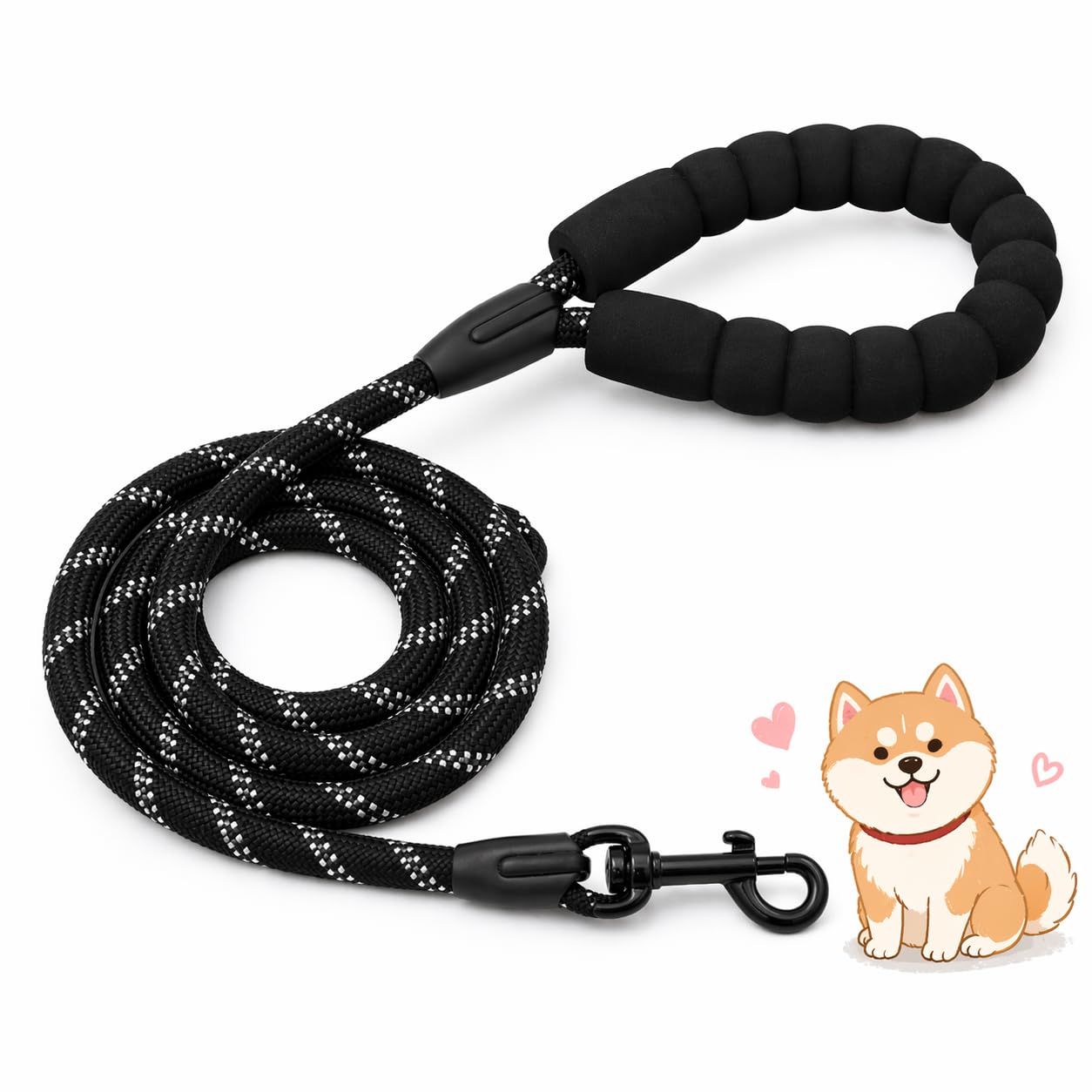 

New Dog Shock for Medium and Large Climbing Reflective Soft Safe for Walks and Outings [2026 Release] Leash, Absorbing, Dogs, 1.5m, Extendable,