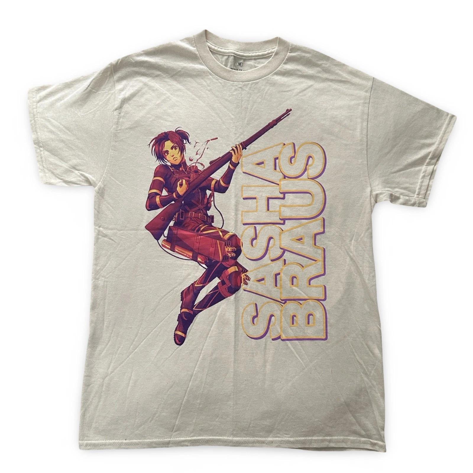 Attack on Titan Sasha Braus Anime Shirt Y2K Anime Tee Mens Sz Medium M
