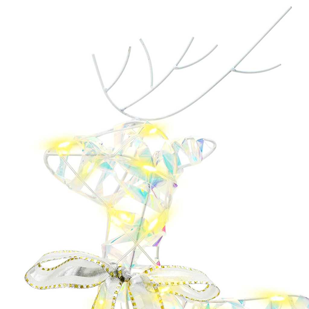 LED Reindeer 5 Pcs. 40 LEDs Multicolor 42 X 15 X 64 Cm PET