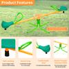 180.34Cm Seesaw, Children's Double Seesaw, Outdoor/ Garden/ School Play Equipment, Anti-slip, Yellow and Green Two-tone Colour Scheme