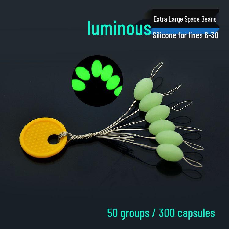 Luminous Extra Large Silicone Space Bean for Sea Fishing Extra Large Extra Small (for lines 6-10)