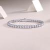 Sweetrain Moissanite Tennis Bracelet for Women 18K White Gold Plated S925 Silver Lab Grown Diamond Bracelet with GRA