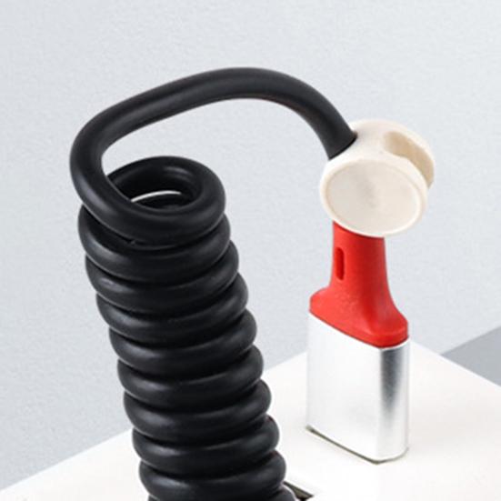 Cablu de încărcare USB 3-în-1 100W Încărcare super rapidă Retractabil în formă de T cu lumină LED Tip C/Micro USB/Cablu de date cu arc cu 8 pini