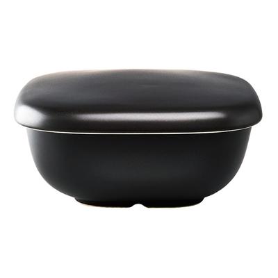 HARIO Rice Cooker Ohitsu Microwave Made In (Rice Container), Safe, Black, 2-cup Capacity, Japan, GO-2B