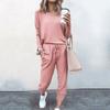 Tracksuit Women 2 Piece Set Loose Comfortable Simple Style Solid Color Long Sleeve Casual Suit Clothes 2024 Top Spring Autumn