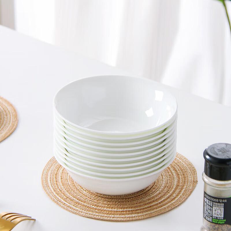 Pure White Bone China Conical Dinner Bowls