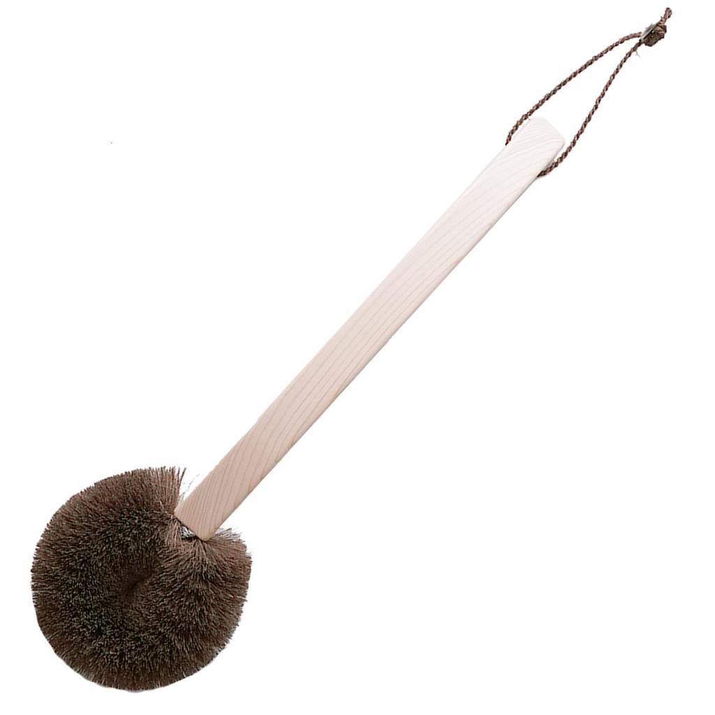 Takada Kozo Shoten Gentle Palm Scrubber for Cypress Long Body, Handle,