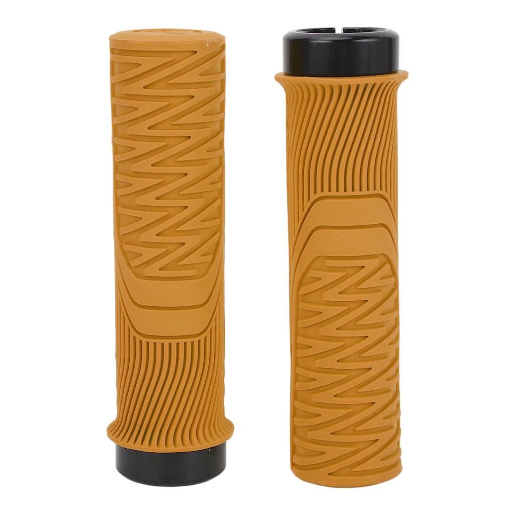Bike Handlebar Grips Hard Wearing Single Lock On Antislip Increase Riding Safety Soft Resin for