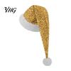 Sparkly Christmas Performance Hats Long Santa Hat for Party, Sequin Plush Xmas Comfortable Trim with Fur Ball Adults, Festive Holiday Costume