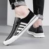 New High End Men Genuine Leather Casual Shoes Fashion Concise Cool Zipper Loafers Man Flat Leather Driving Shoes Male Moccasins
