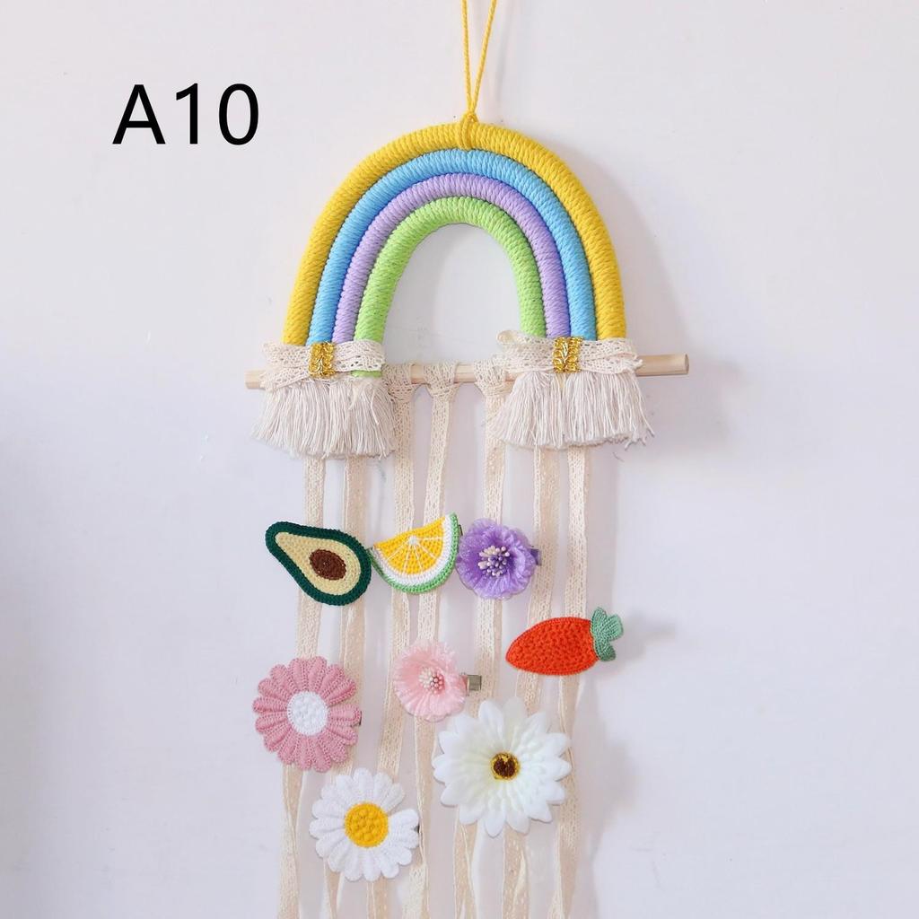 Rainbow Lace Hairpin & Headband Organizer for Kids' Room Decor