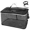 SANLIKE Floating Fishing Net with Scale, Folding Fishing Net, Multi-functional Fishing Tackle, Fishing Case, Bucket (Black, Medium, 50*29*28cm)