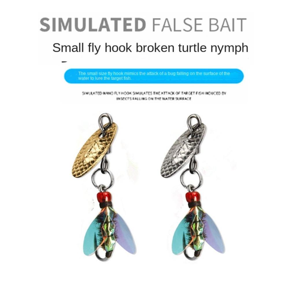 10PCS Fly Angeln Lockt Kit Bionic Fly Angeln Köder Spinner Schwimmen Köder Fliegen