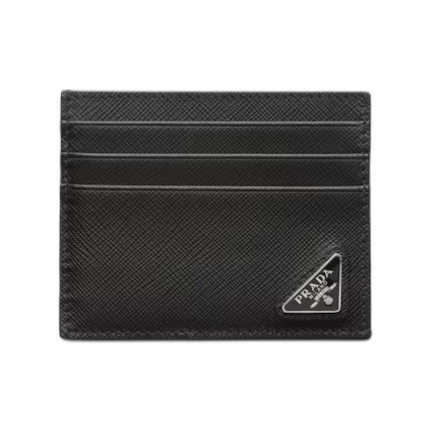 

Prada Saffiano Triangle Logo Leather Card Holder Men Card Holder Black 2MC223-QHH-F0002 Basic Set (Bag)