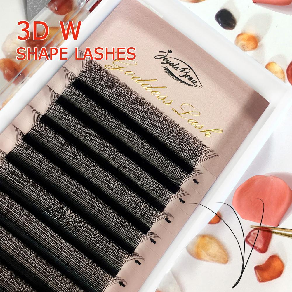 Goddess Cilios 3DW 4DW Shape Lashes Extension 6D 8D Eyelash W Cilios Individual Lash Eyelash Extensions W Doubble Tips Lashes