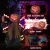 Voice Activated Ghostly Pumpkin Halloween Pumpkin Figure Ornament with Sound Effect For Garden Yard Indoor and Outdoor