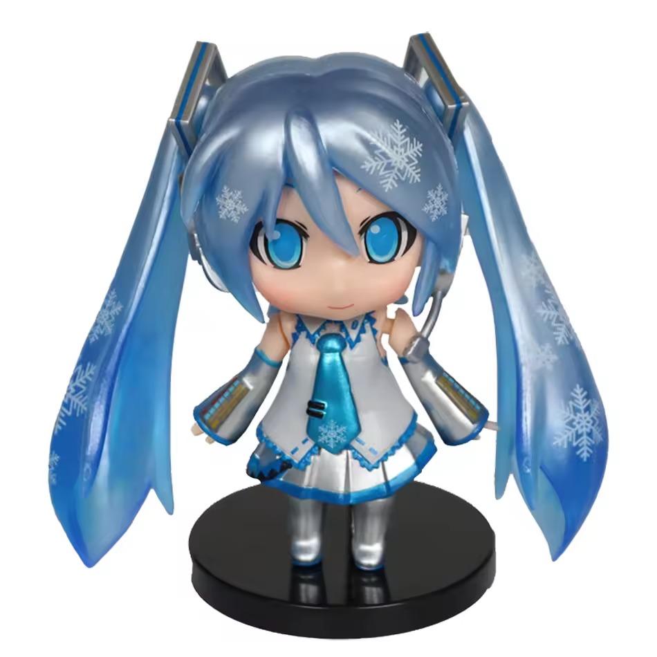 Anime Hatsune Miku Figur Mini Charakter Ornamente Kawai Rosa Grün Hatsune Heim Schreibtisch Dekoration Erwachsenen Spielzeug Kind Geburtstagsgeschenk
