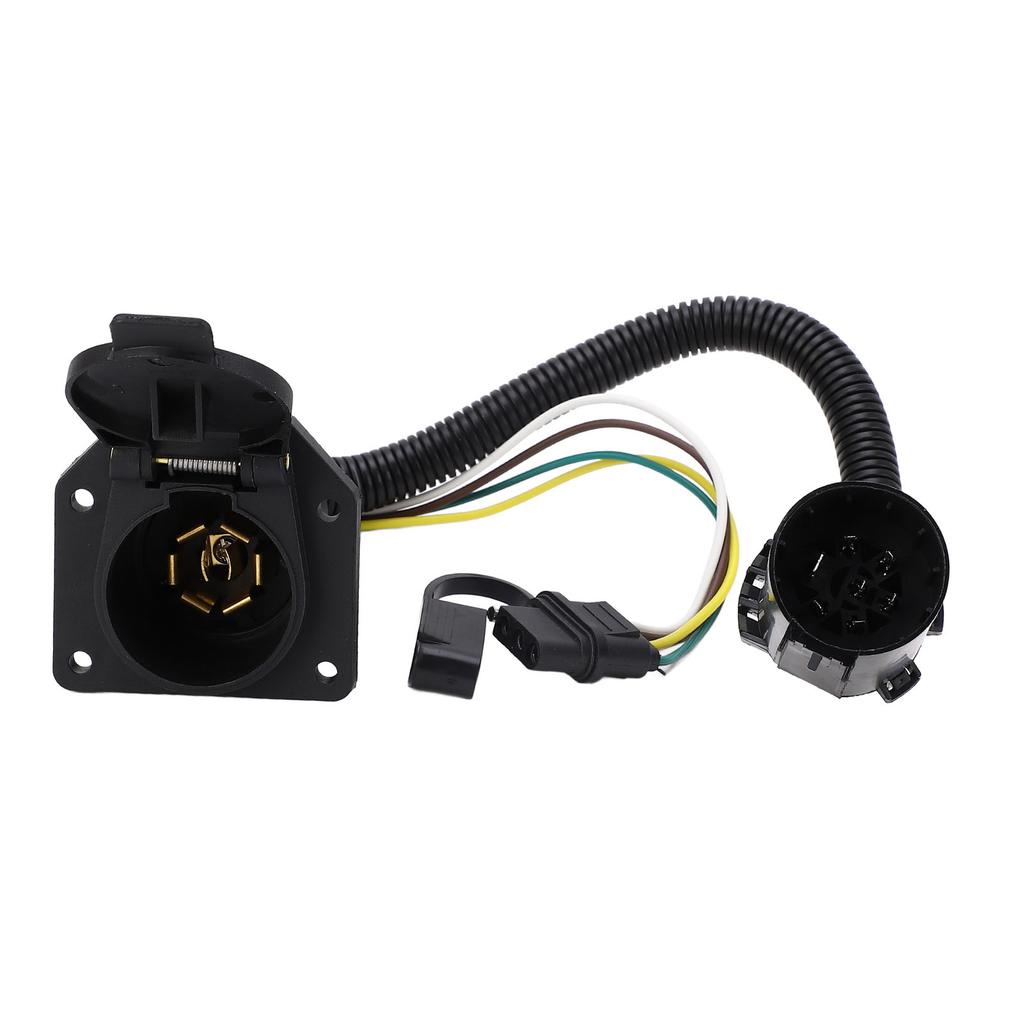 Trailer Wiring Adapter Connector Kit 4 Pin Flat to 7 Pin Waterproof Double Outputs Universal  For Commercial Vehicles