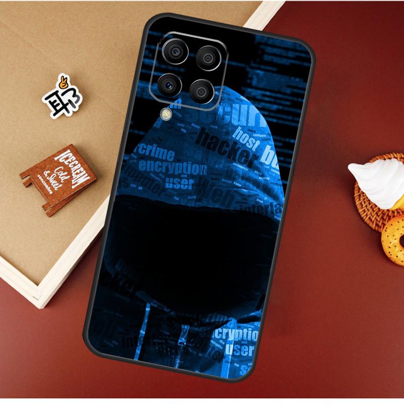 Hacker Binary Matrix Rain Case For Samsung Galaxy M16 M36 M56 M06 M52 M32 M12 M54 M34 M14 M35 M55 M15 M11 M31 M13 M53