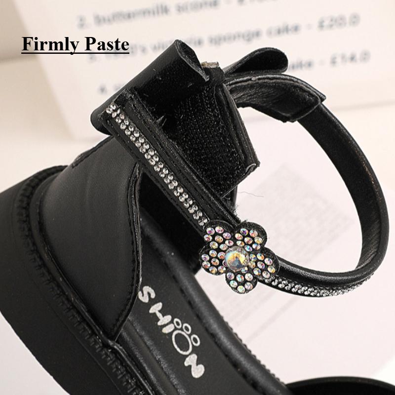 Girls sandals fashion Korean version of the soft-soled open-toed rhinestone student beach shoes