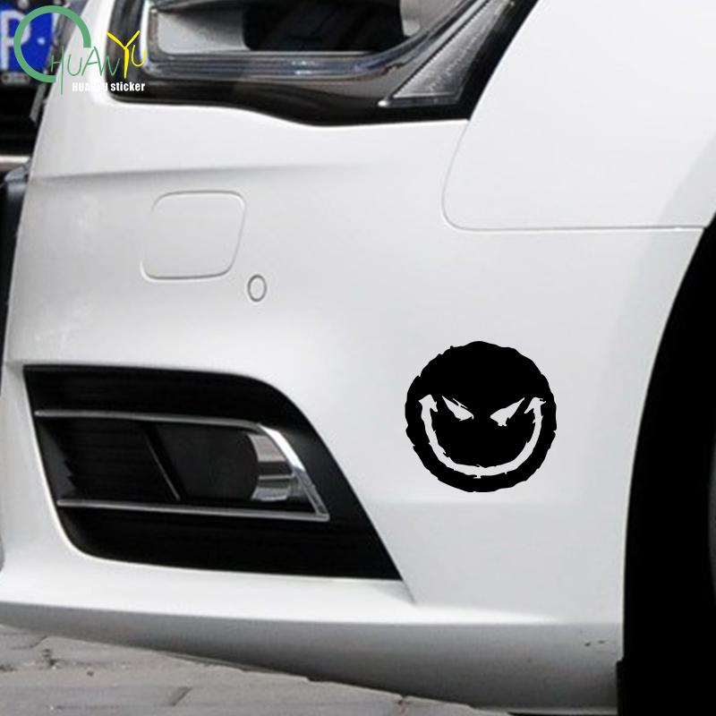 Personalisierte Autoaufkleber Dekorative Motorradaufkleber Böses Gesicht Dekorative Accessoires Wasserdichter Vinylaufkleber