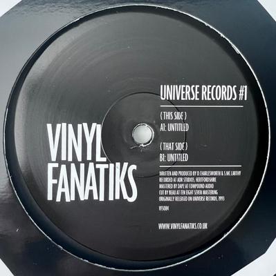 12inch Record S. MCCARTHY  D. CHARLESWORTH  Universe Records 1 VFS084 VINYL 2025 UK Dance  Electronica