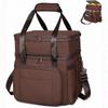 Insulated Lunch Bag Double-Layer Leakproof Cooler Tote Crossbody Handheld Work Outdoor Picnic Travel