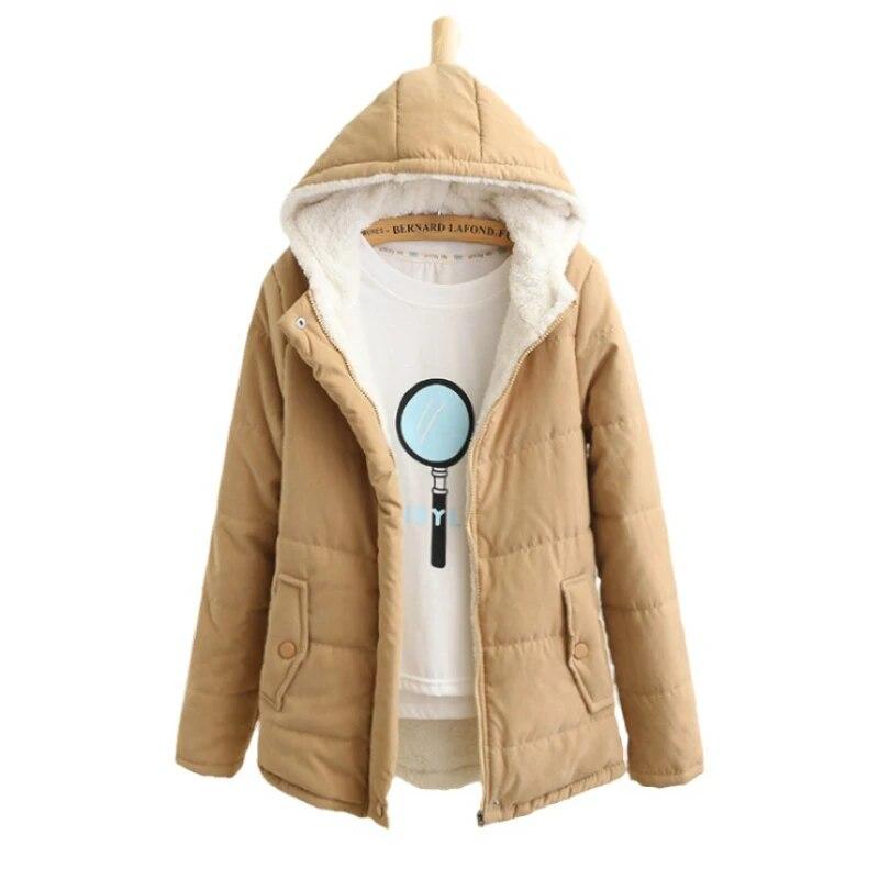 Herbst und Winter Koreanische Version Vielseitige Lose Mit Kapuze Verdickte Samt Baumwolle Mantel frauen Imitation Sherpa Jacke