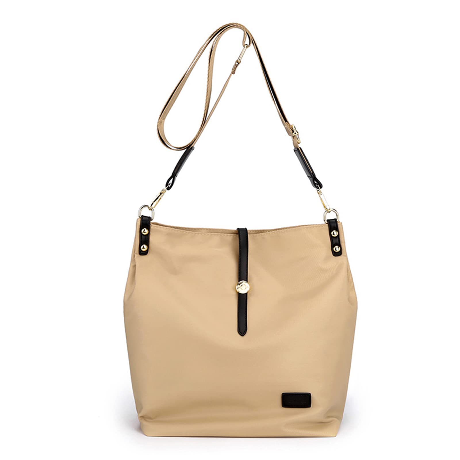 

PORRASSO Women s Stylish Shoulder Bag, Lightweight, Large Capacity, Simple, Solid Color, Waterproof Nylon, Perfect for Commuting, Travel, Shopping,