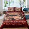 Vintage Duvet Cover Set Classic Car Automobile Mechanic Nostalgic 50s Bedding Set Twin Queen King Full Polyester Quilt Cover