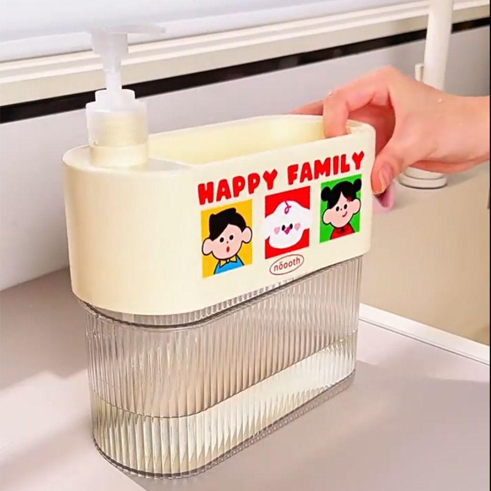 Leak-Proof Hand Soap Dispenser with Sponge Wipe Dual Soap Dispenser  Countertop